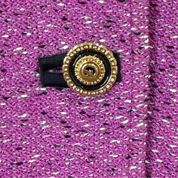 St. John Collection by Marie Gray Santana Jacket 8 Purple Tweed Blazer Vintage - Picture 5 of 15